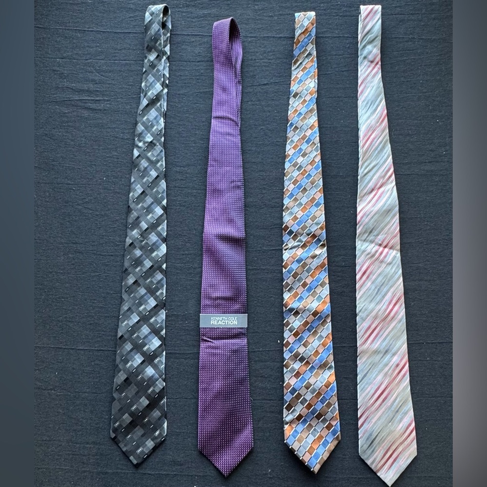 Kenneth Cole Reaction Lot of 4 Men’s Ties